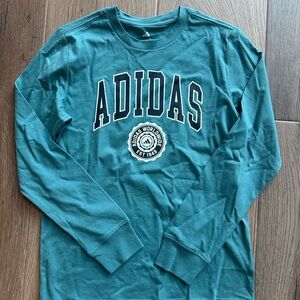 Boys NEW Adidas Green Crew long sleeve shirt size medium